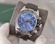 New Copy Rolex Daytona Watch 43mm Blue Dial Black Rubber Strap (3)_th.jpg